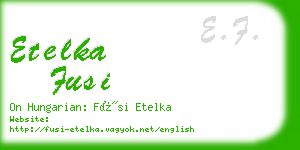 etelka fusi business card